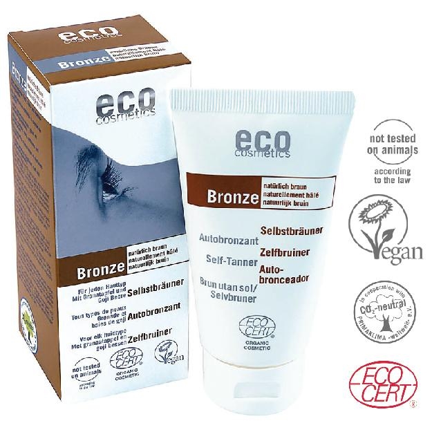 ECO Cosmetics Organik Nar ve Goji Beri İçeren Güneşsiz Kendinden Bronzlaştırıcı ve Neendirici Losyon